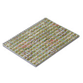 Textured Pointillism Grid Pattern Artwork Notizblock (Linke Seite)