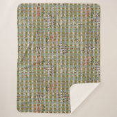 Textured Pointillism Grid Pattern Artwork Sherpadecke (Vorderseite)
