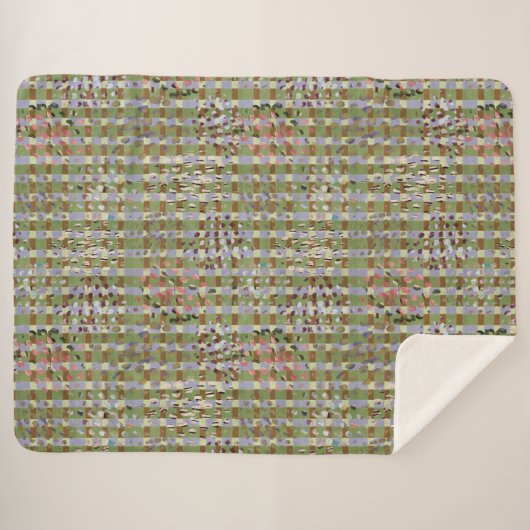 Textured Pointillism Grid Pattern Artwork Sherpadecke (Vorderseite (Horizontal))