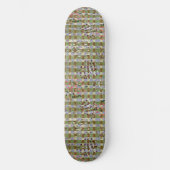 Textured Pointillism Grid Pattern Artwork Skateboard (Vorderseite)