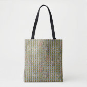 Textured Pointillism Grid Pattern Artwork Tasche (Vorderseite)