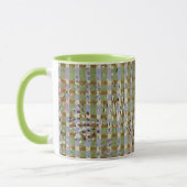 Textured Pointillism Grid Pattern Artwork Tasse (Links)