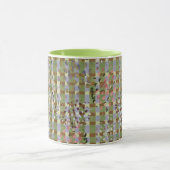 Textured Pointillism Grid Pattern Artwork Tasse (Zentrum)