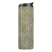 Textured Pointillism Grid Pattern Artwork Thermosbecher (Nach links gedreht)