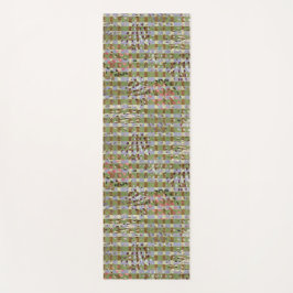 Textured Pointillism Grid Pattern Artwork Yogamatte