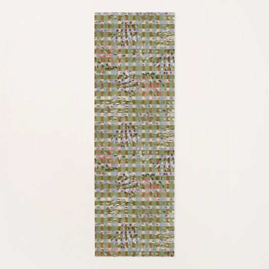 Textured Pointillism Grid Pattern Artwork Yogamatte (Vorderseite)