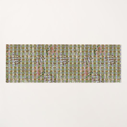 Textured Pointillism Grid Pattern Artwork Yogamatte (Vorderseite (Horizontal))