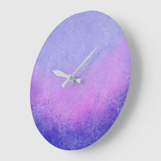 Textured Purple Ombre Große Wanduhr (Winkel)
