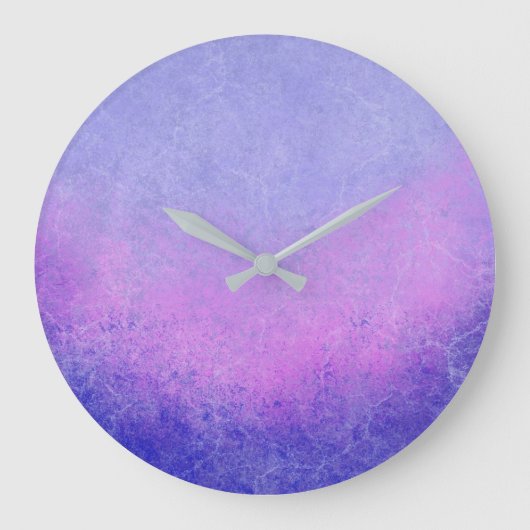 Textured Purple Ombre Große Wanduhr (Vorderseite)