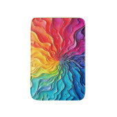 Textured Rainbow Swirl Art Badematte (Vorderseite Vertikal)