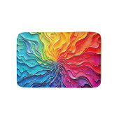 Textured Rainbow Swirl Art Badematte (Vorderseite)