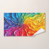 Textured Rainbow Swirl Art Badhandtuch Set (Handtuch)