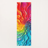 Textured Rainbow Swirl Art Yogamatte (Rückseite)