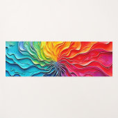 Textured Rainbow Swirl Art Yogamatte (Vorderseite (Horizontal))