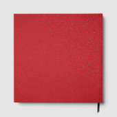 Textured Red Guest Book with Black Pages - Benutze Gästebuch (Rückseite)