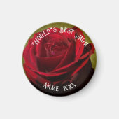 Textured Red Rose Mother’s Day Magnet (Vorne)