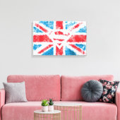 Textured S-Shield Over Flag Leinwanddruck (Insitu (Wohnzimmer))