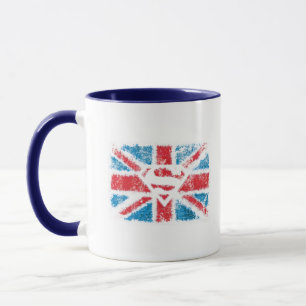 Textured S-Shield Over Flag Tasse