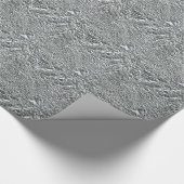 TEXTURED SILVER FOIL46 FOLIE KRINKELED SHINY BACKG GESCHENKPAPIER (Ecke)