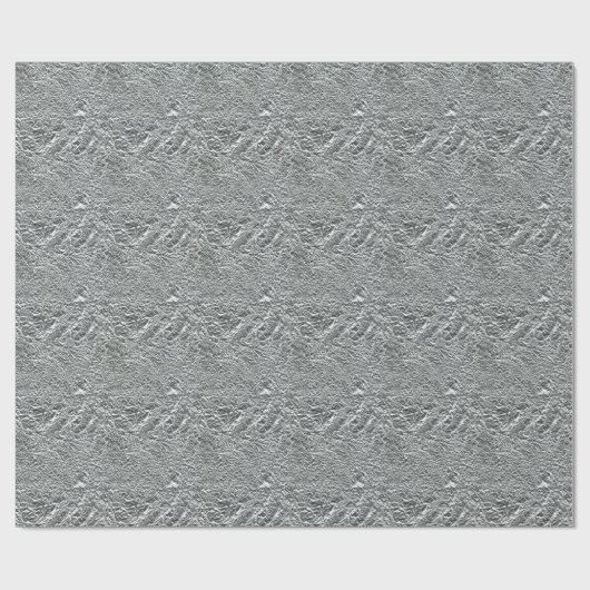 TEXTURED SILVER FOIL46 FOLIE KRINKELED SHINY BACKG GESCHENKPAPIER (Flach)