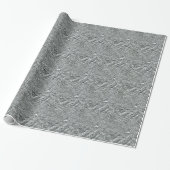 TEXTURED SILVER FOIL46 FOLIE KRINKELED SHINY BACKG GESCHENKPAPIER (Ungerollt)