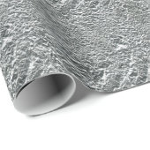 TEXTURED SILVER FOIL46 FOLIE KRINKELED SHINY BACKG GESCHENKPAPIER (Rolleneckpunkt)