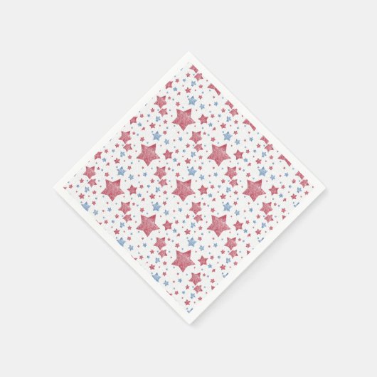 Textured Stars 4. Juli Feier Serviette (Ecke)
