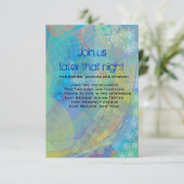 TEXTURED STARS Bar Bat Mitzvah Empfang Card Begleitkarte (Stehend Vorderseite)