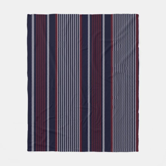 Textured stripe seamless pattern with navy blue, r fleecedecke (Vorderseite)