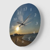 Textured Sunset by Shirley Taylor Große Wanduhr (Winkel)