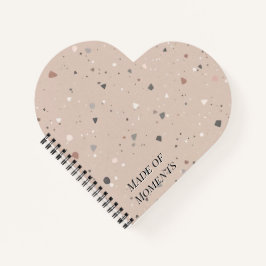 Textured Terrazzo Pattern | Mocha Mousse Elegance Notizblock