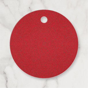 Textured Tomato Red Round Fevor Tag - Anpassbar Geschenkanhänger