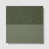 Textured Top Foil Guestbook - Custom Moss Green Gästebuch (Vorderseite)