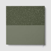 Textured Top Foil Guestbook - Custom Moss Green Gästebuch (Rückseite)