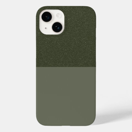 Textured Top Moss Green iPhone 14 Case - Anpassen (Rückseite)