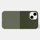 Textured Top Moss Green iPhone 14 Case - Anpassen (Rückseite (Horizontal))