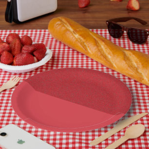 Textured Top Tomato Red Party Plate - Anpassbar Pappteller