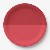 Textured Top Tomato Red Party Plate - Anpassbar Pappteller (Vorderseite)