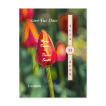 Textured Tulip Garden Save the Date