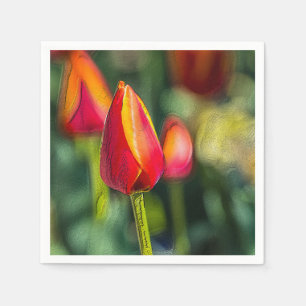Textured Tulip Garden Serviette
