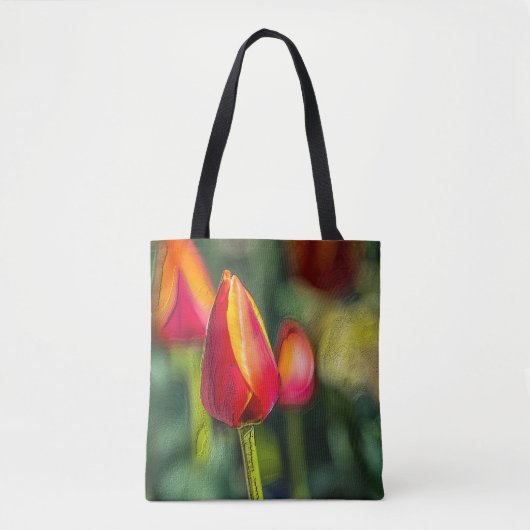 Textured Tulip Garden Tasche (Vorderseite)