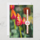 Textured Tulip Garden Wedding Einladung (Vorderseite)