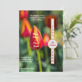 Textured Tulip Garden Wedding Einladung (Stehend Vorderseite)