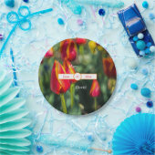 Textured Tulip Wedding Pappteller (Party)