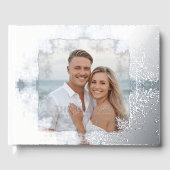 Textured Wedding Foil Guestbook Elegantes Gästebuc Gästebuch (Vorderseite)