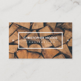 Textured Wood Handyman Carpentry Business Card Visitenkarte