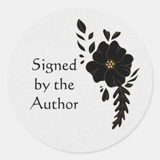 Textureffekt Schwarze Rose Buchzeichen Runder Aufkleber (Vorderseite)