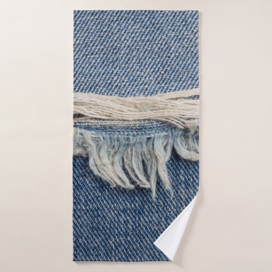 Texturen reißen Jeans Hintergrund. Badehandtuch (Badehandtuch)