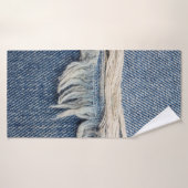 Texturen reißen Jeans Hintergrund. Badehandtuch (Badehandtuch)