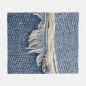 Texturen reißen Jeans Hintergrund. Fleecedecke (Vorderseite (Horizontal))